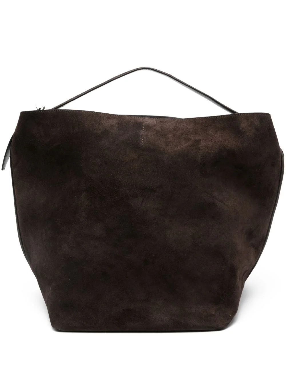 suede belted tote bag - 1