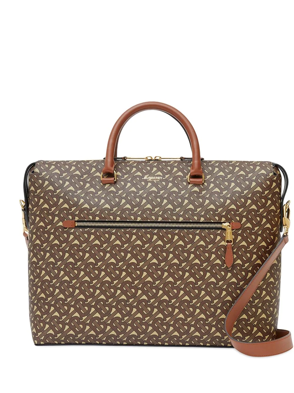 monogram print briefcase - 1