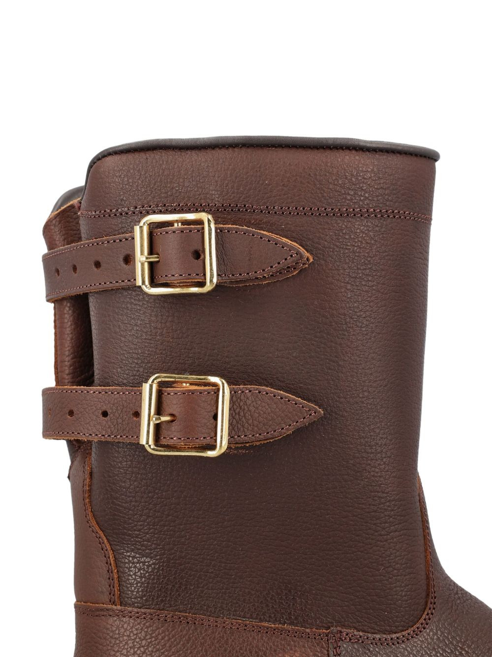 Sanglier double-buckle leather boots - 3