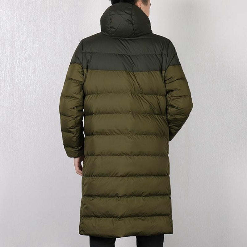 Nike Logo Puffer Hooded Coat 'Olive Green' AA8854-355 - 3