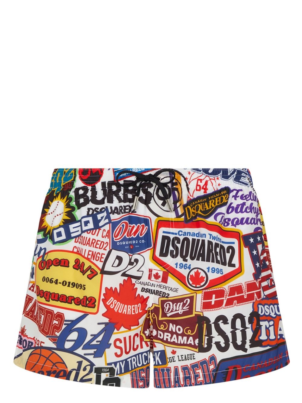 logo-print swim shorts - 1