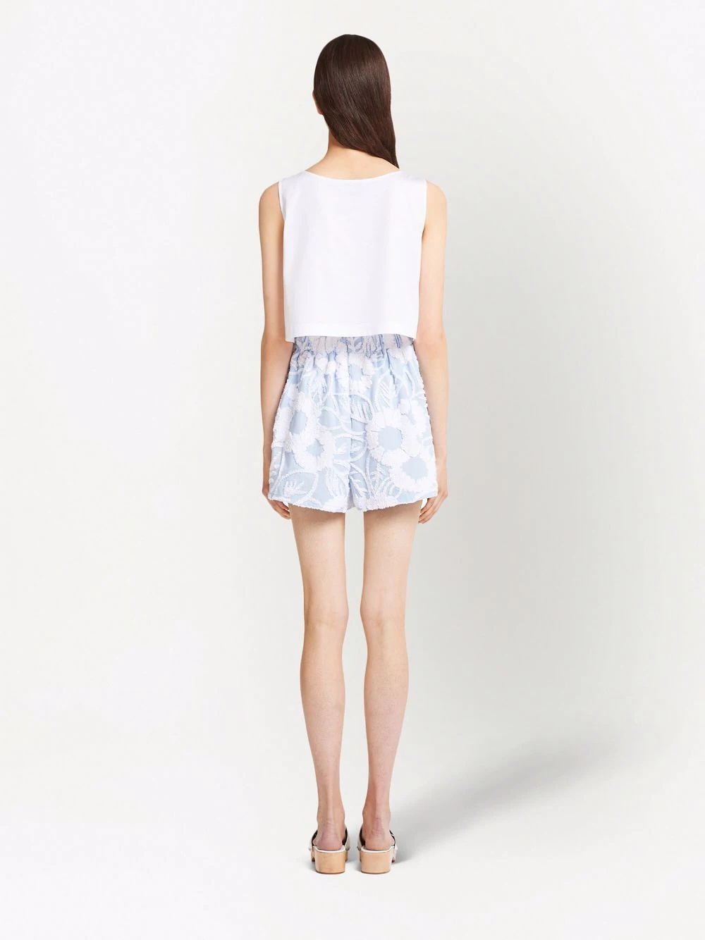 floral embroidered shorts - 4