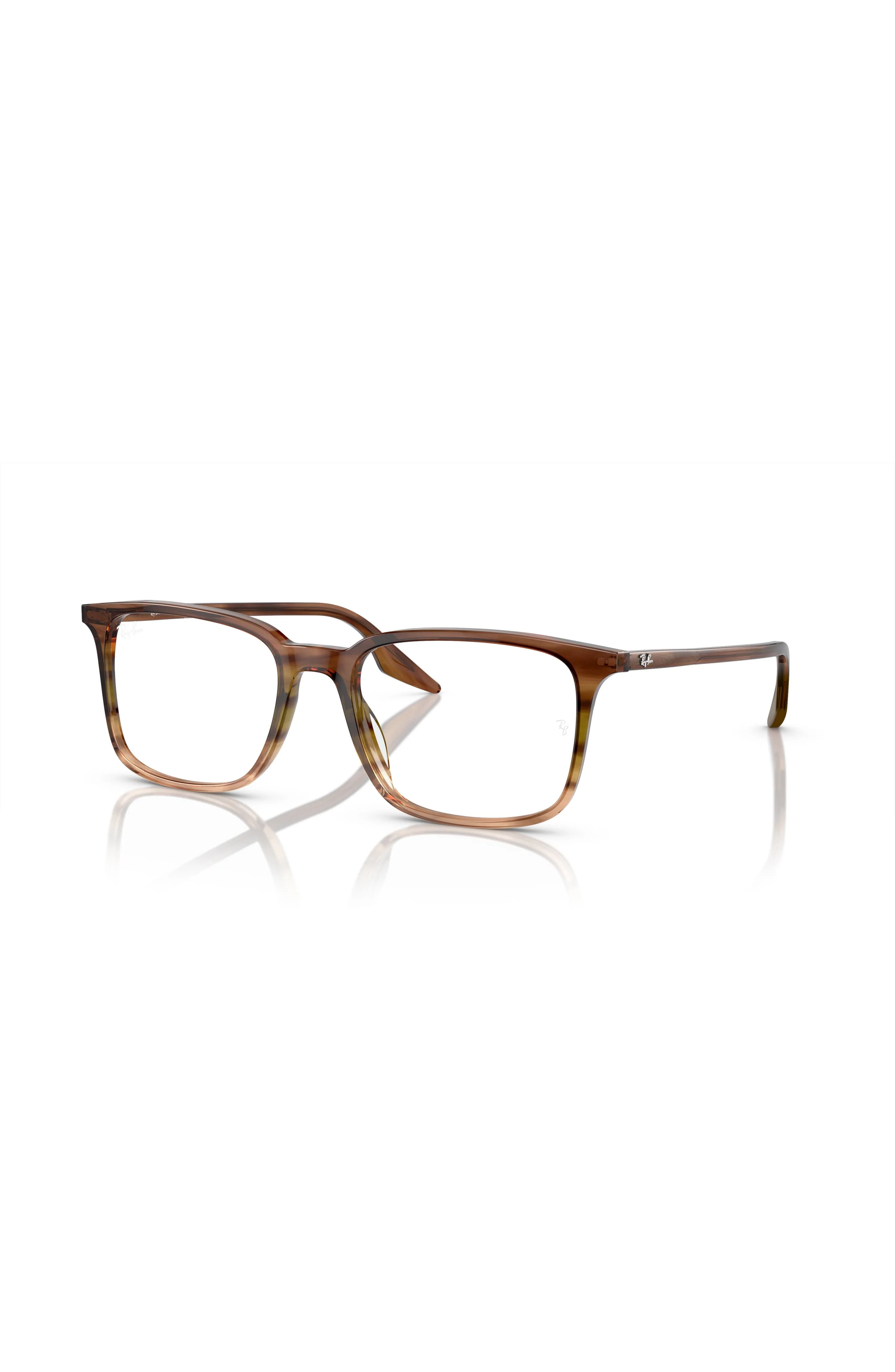 Ray-Ban 55mm Rectangle optical glasses in Brown at Nordstrom - 1