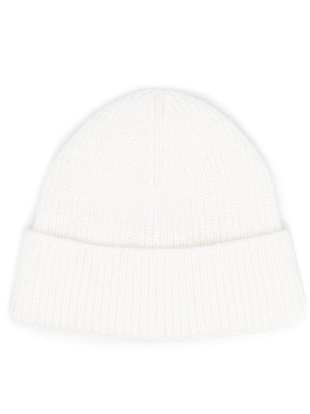 ribbed knit wool beanie - 1