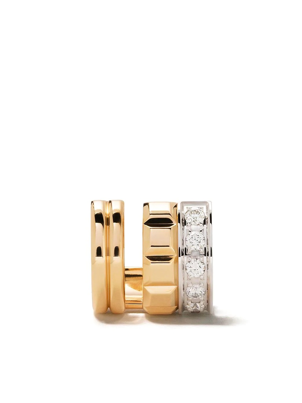 18kt yellow and white gold Quatre Radiant Edition diamond mini single clip earring - 1