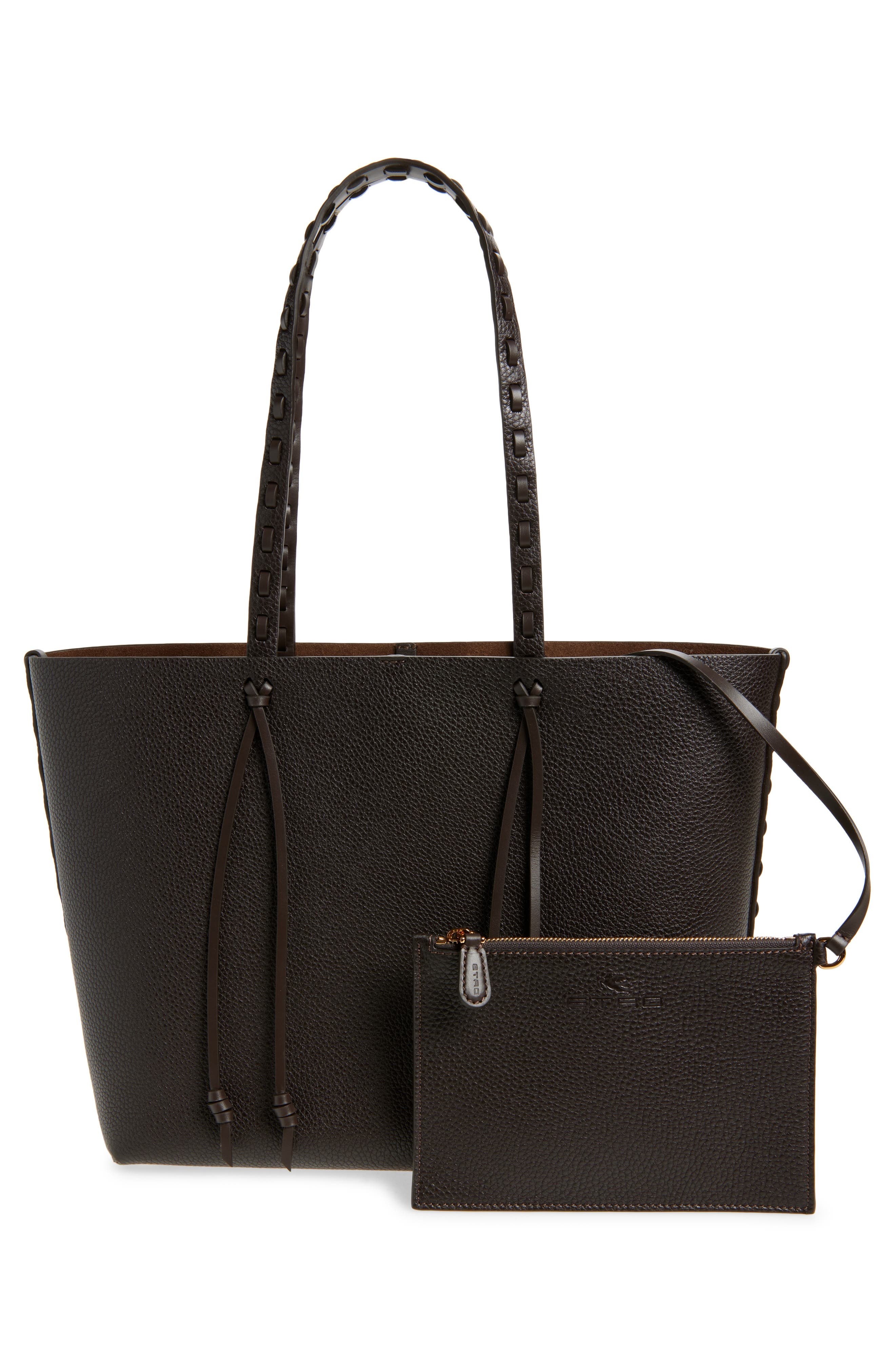 Etro Shopping Essential Leather Tote in M0175 Brown at Nordstrom - 3