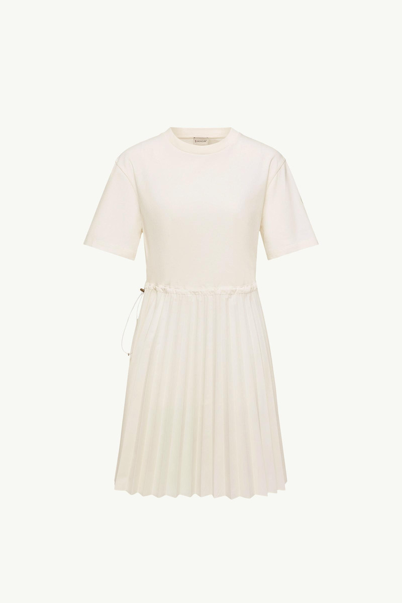Pleated Cotton Midi Dress 1