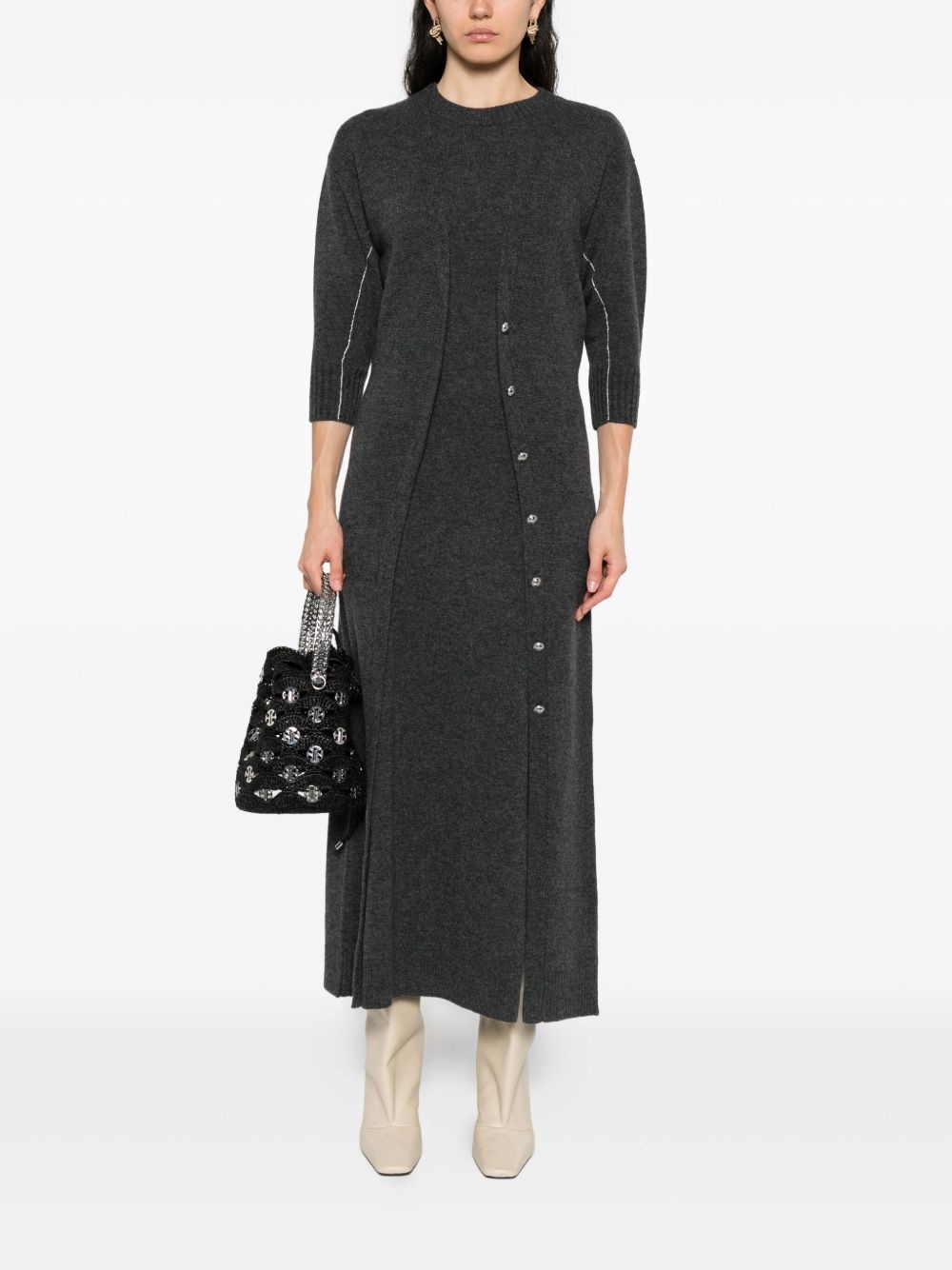 layered midi dress - 2