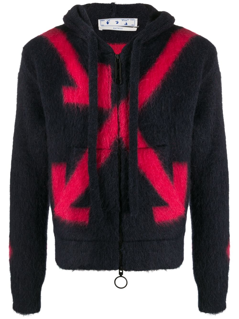 Fuzzy Arrows zip hoodie - 1