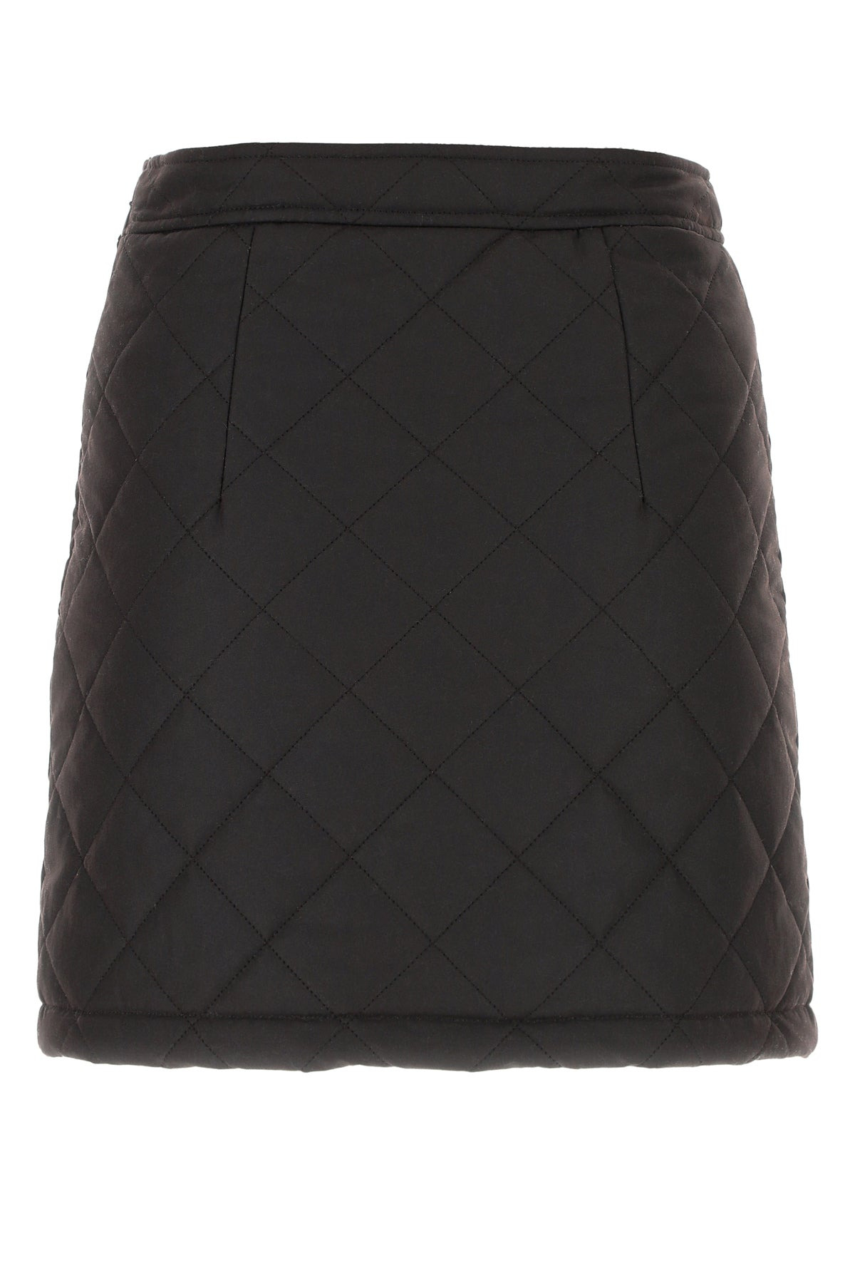 Dark brow cotton mini skirt - 2