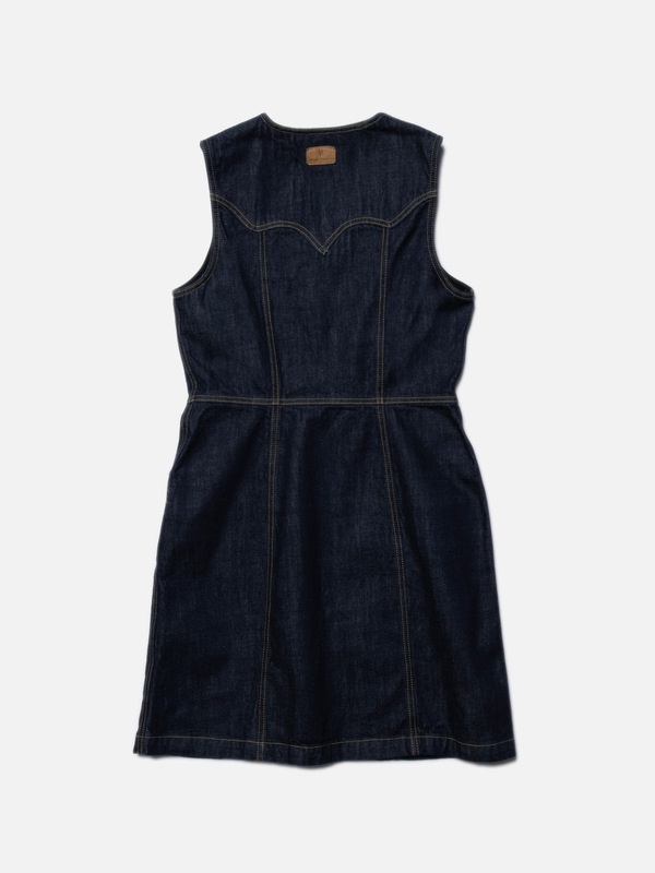 Ina Denim Dress One Wash Dark Blue - 5