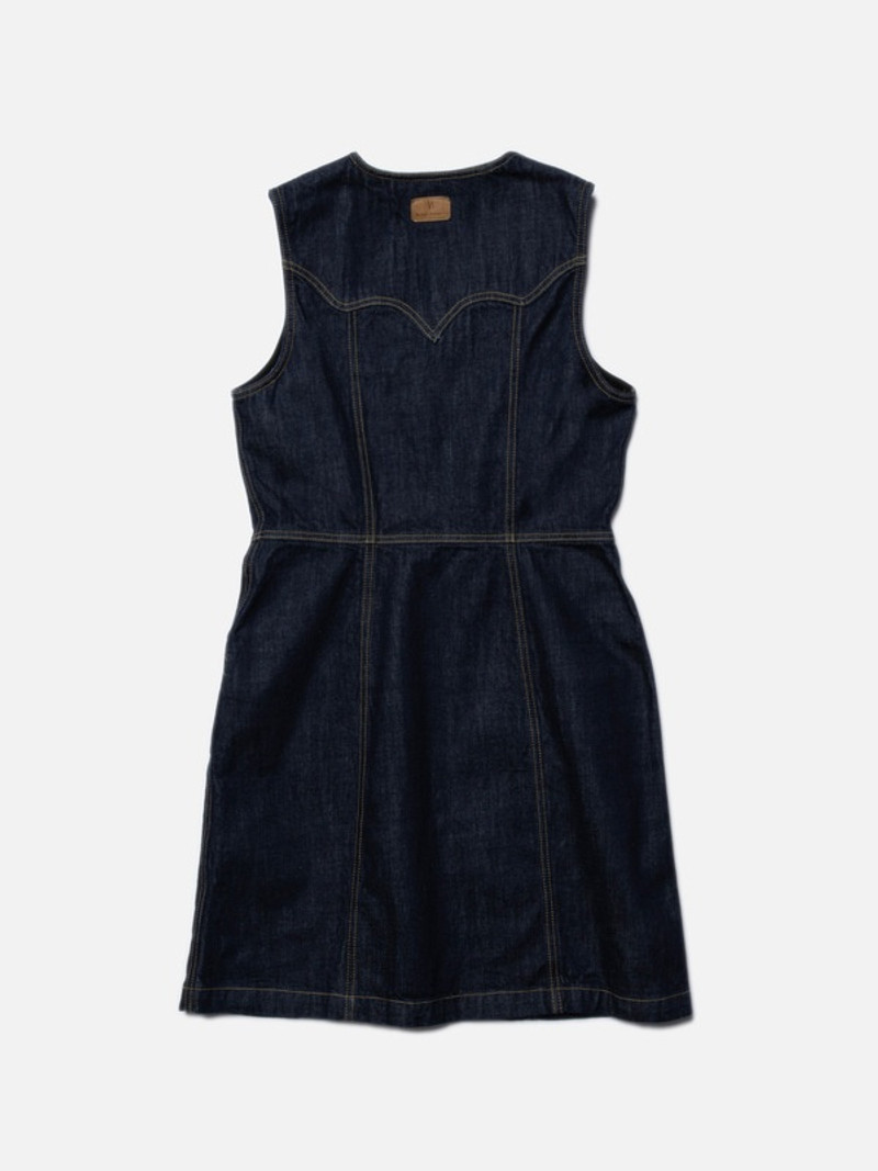 Ina Denim Dress One Wash Dark Blue 5