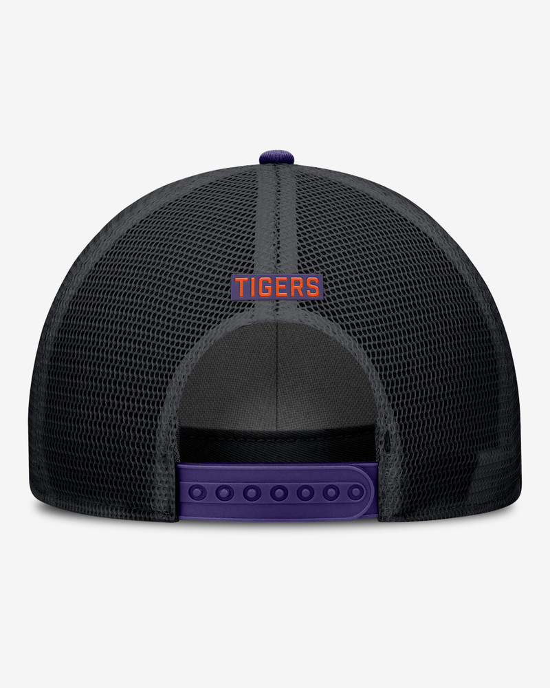 Nike Clemson Primetime Rise Men's Nike College Trucker Adjustable Hat outlook