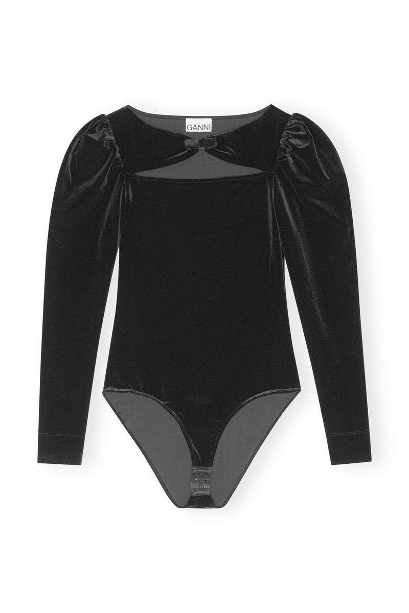 BLACK VELVET JERSEY BODYSTOCKING 1