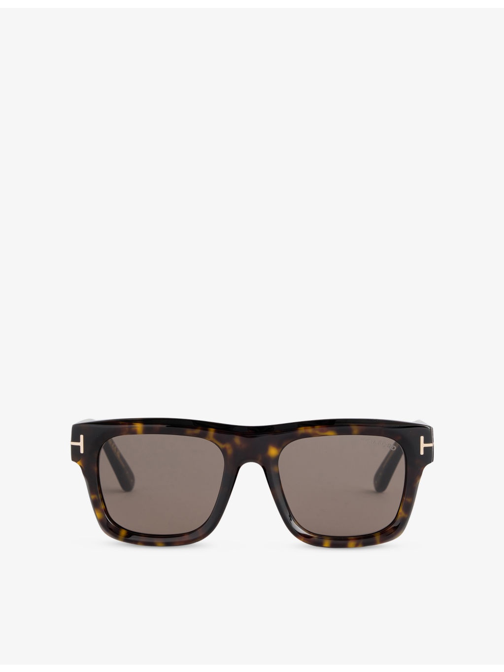 TF1284 52N Marlon Square-Frame Tortoiseshell Acetate Sunglasses - 1