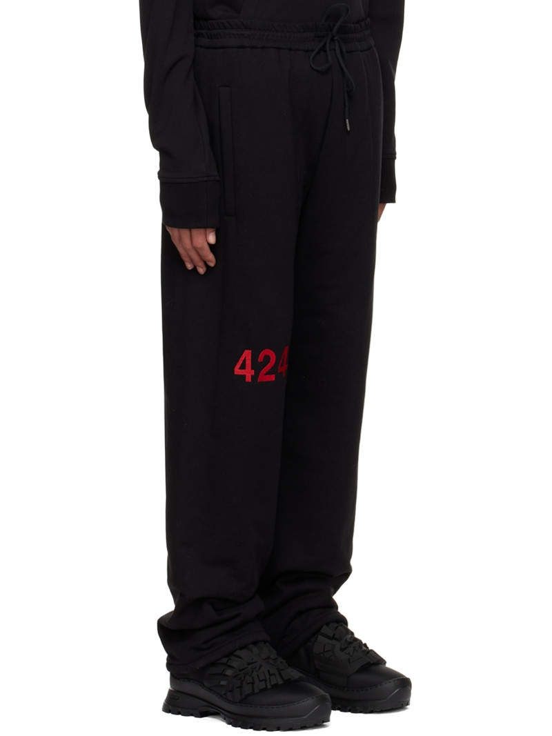 Black Embroidered Lounge Pants 2