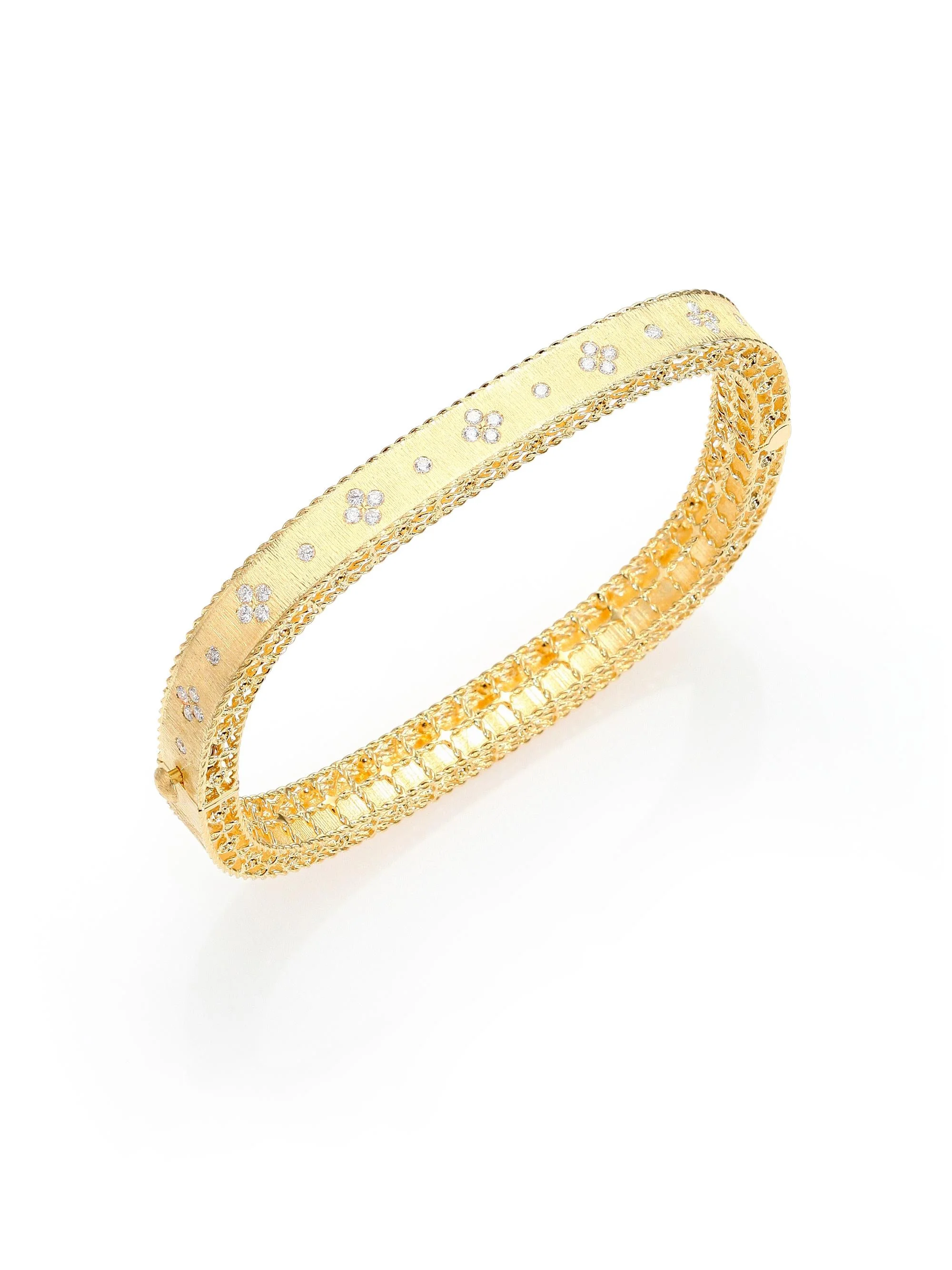 Princess18K Yellow Gold & Diamond Bangle Bracelet - Gold - 1