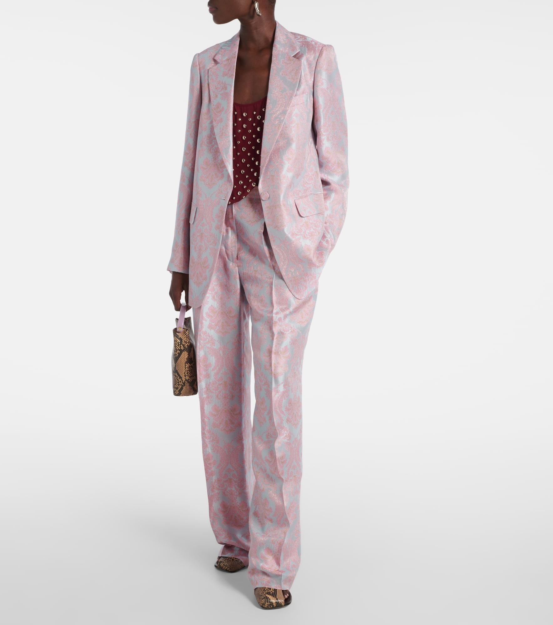 Floral jacquard blazer - 2