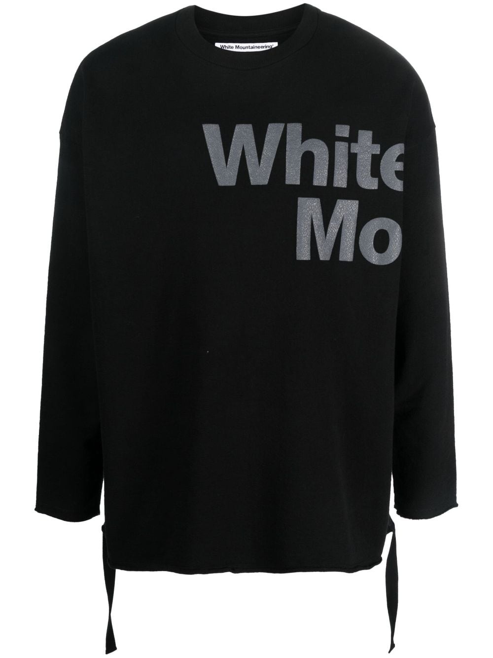 logo-print draped-strap sweatshirt - 1