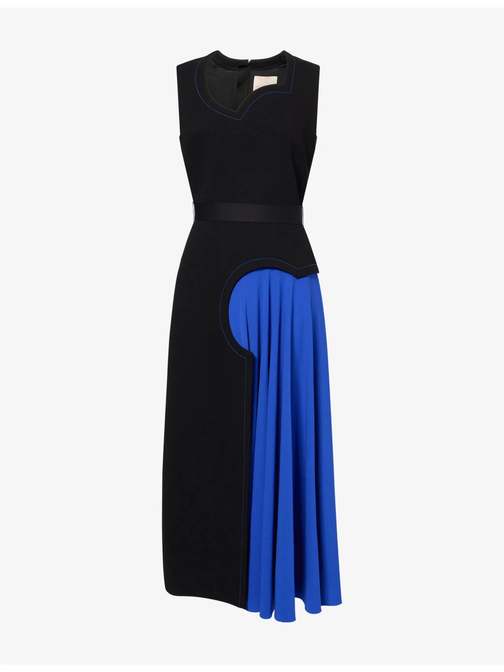 Saro Asymmetric Cut-Out Woven Midi Dress - 1