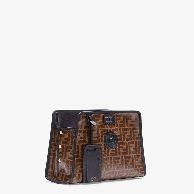 FENDI Peekaboo cover in brown fabric outlook