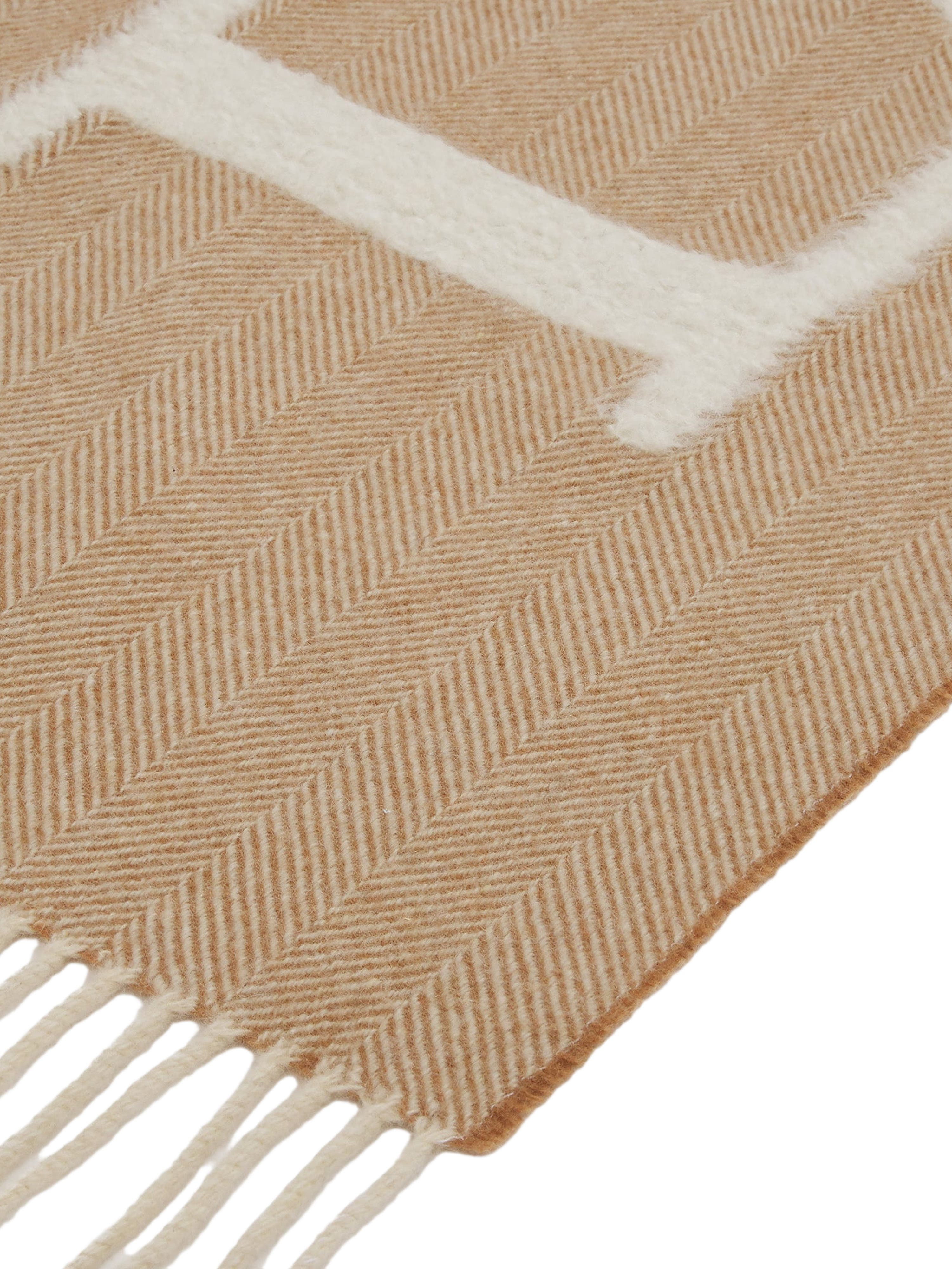 Lanvin Signature Fringed Wool Scarf in Mastic-Ecru at Nordstrom - 5