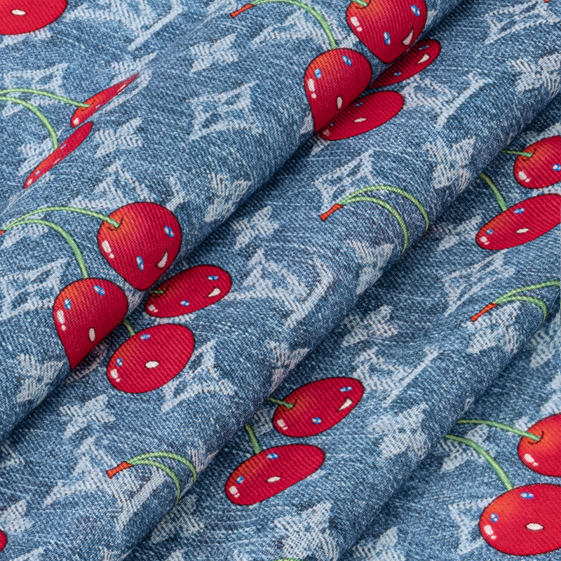 LV x TM Denim Cerise Shawl 3