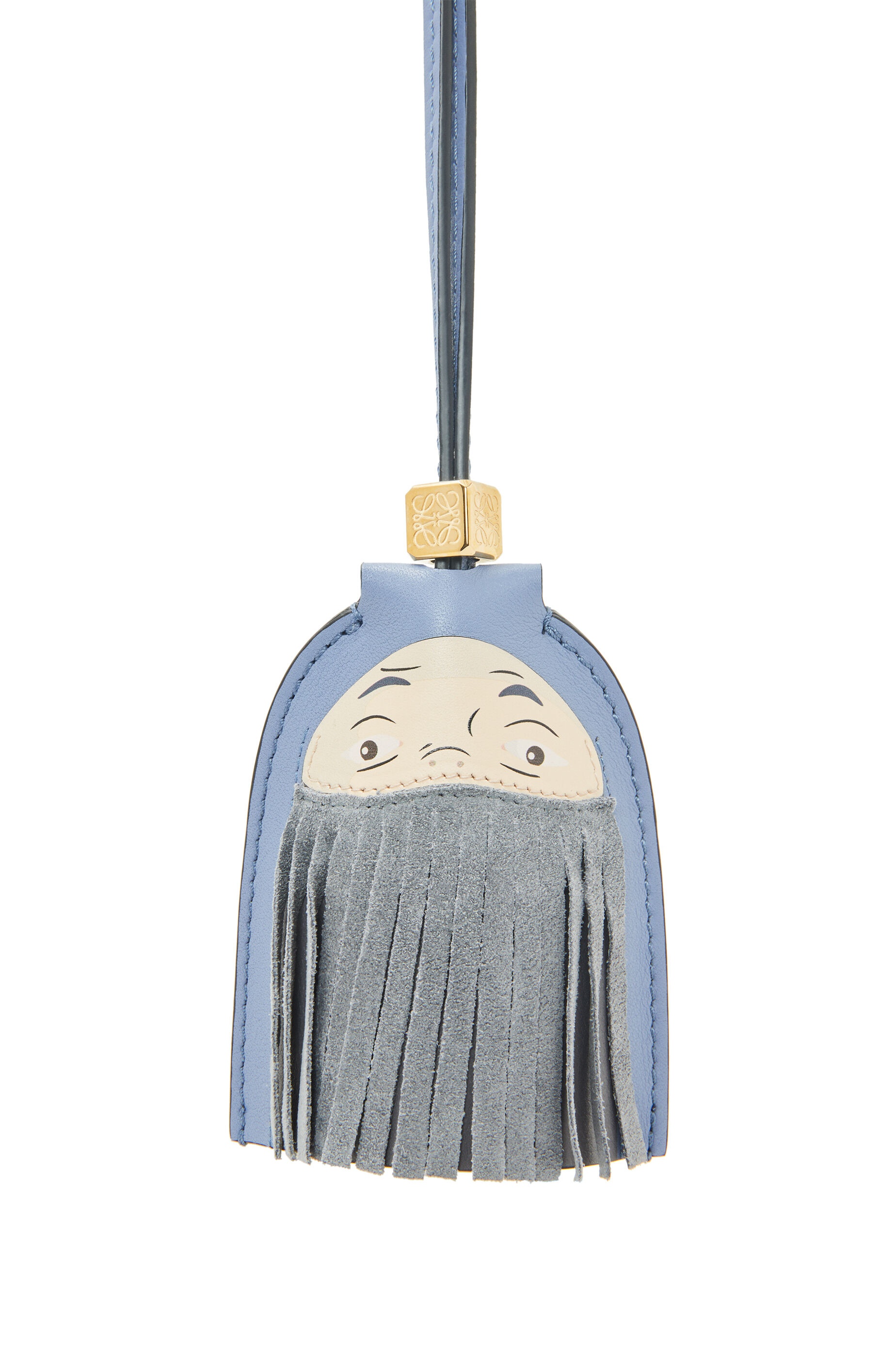 Markl key fob charm in classic calfskin and brass - 3