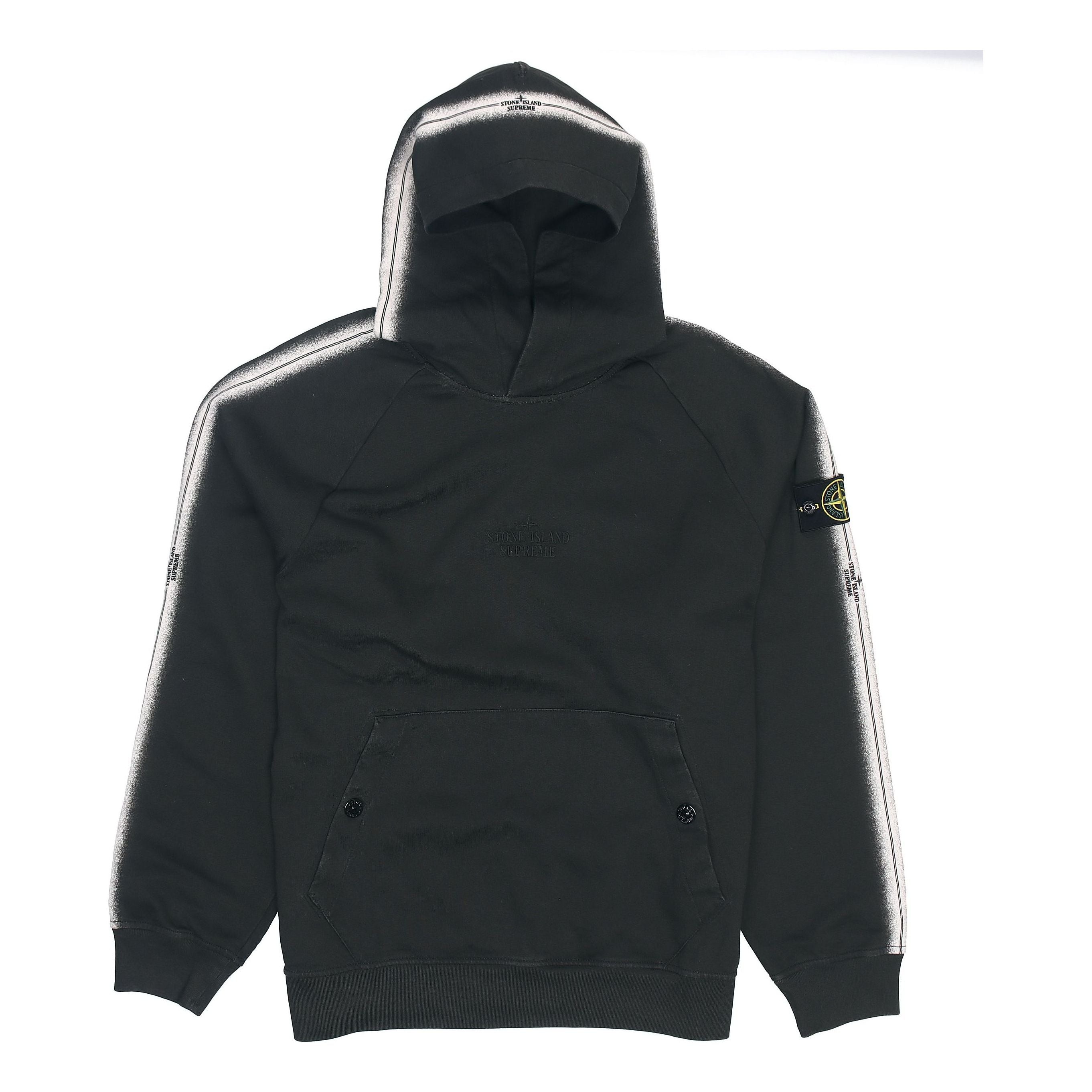Supreme Supreme x Stone Island Stripe Hooded Sweatshirt Black White SUP SS22 718 REVERSIBLE