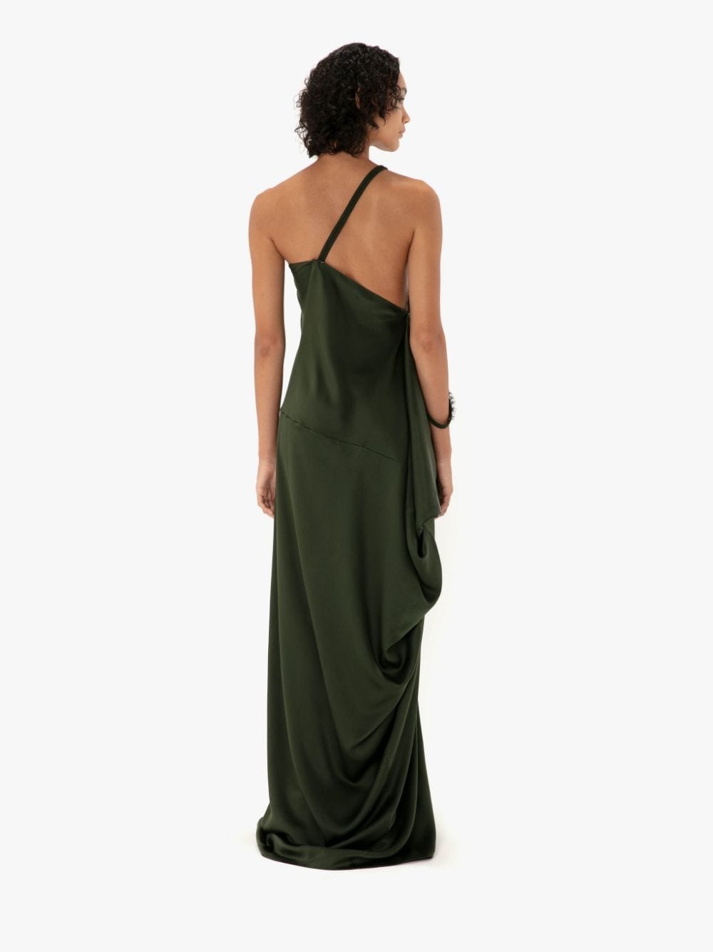 JW Anderson ONE SHOULDER ASYMMETRIC LACE SLIP DRESS | REVERSIBLE