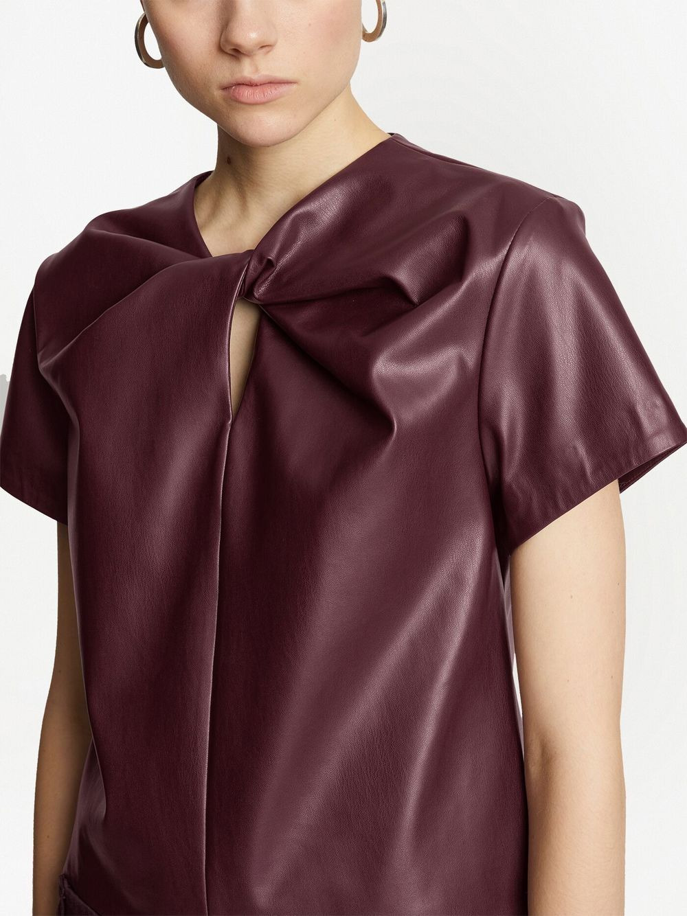 twist-detail short-sleeved top - 5