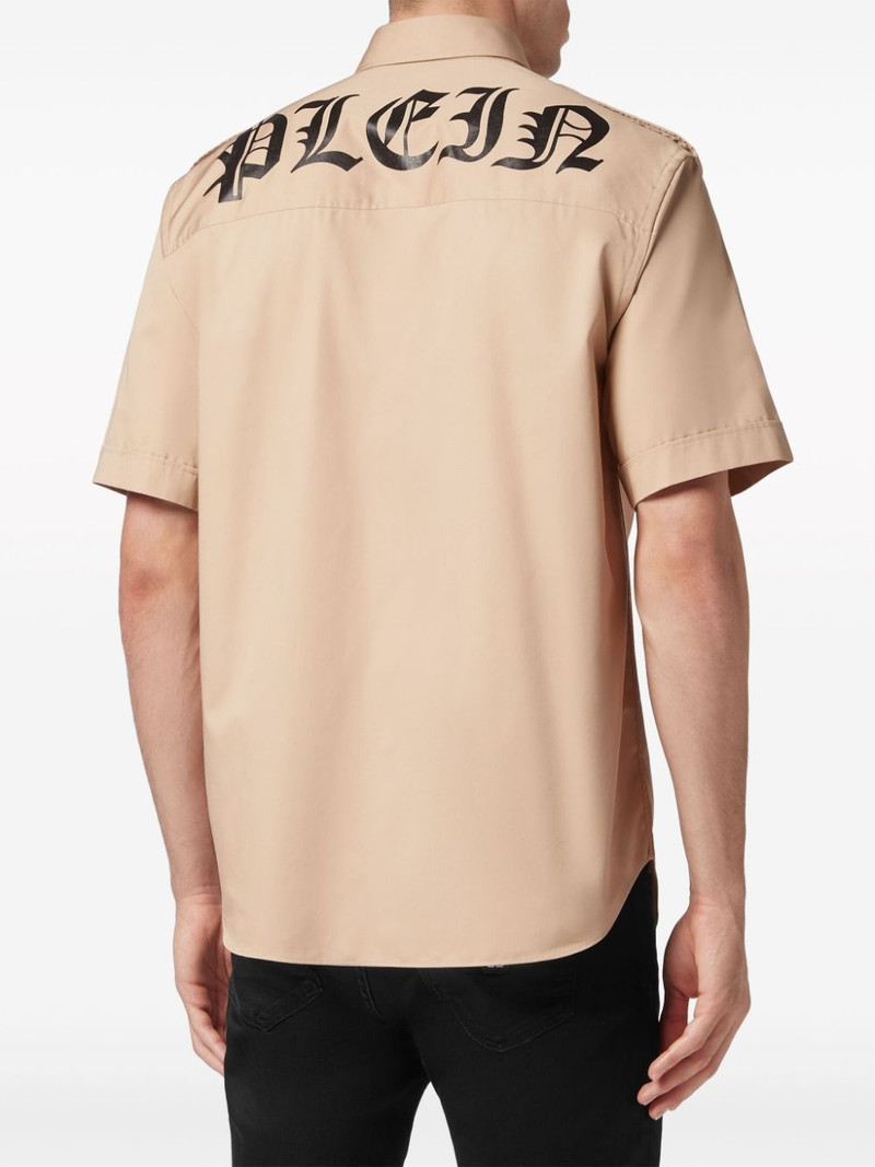 Plein Gothic cotton military shirt 4
