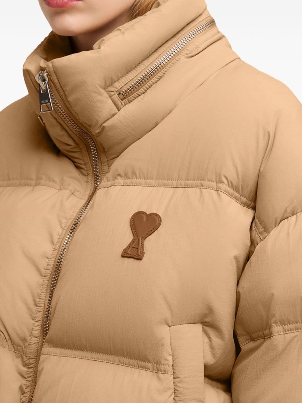 logo-print puffed jacket - 6