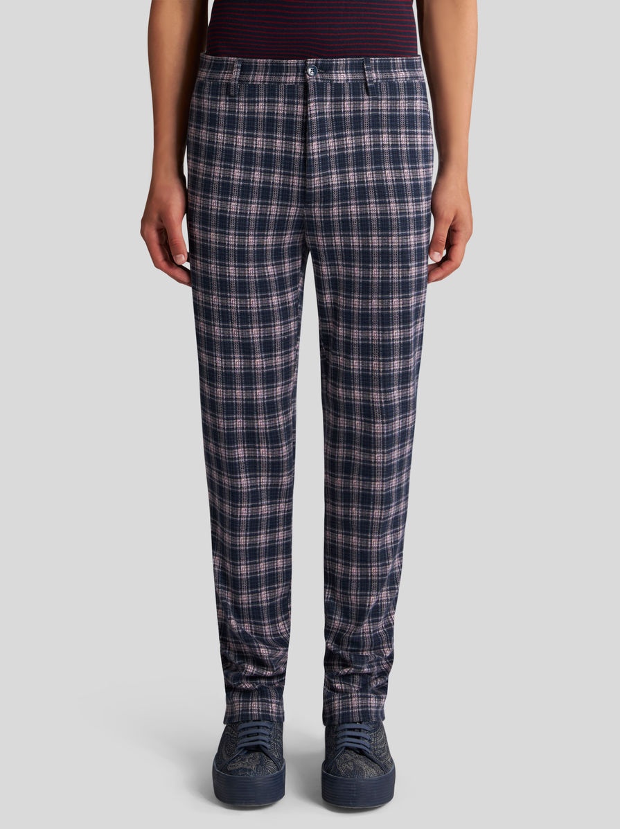 CHECK COTTON TROUSERS - 2