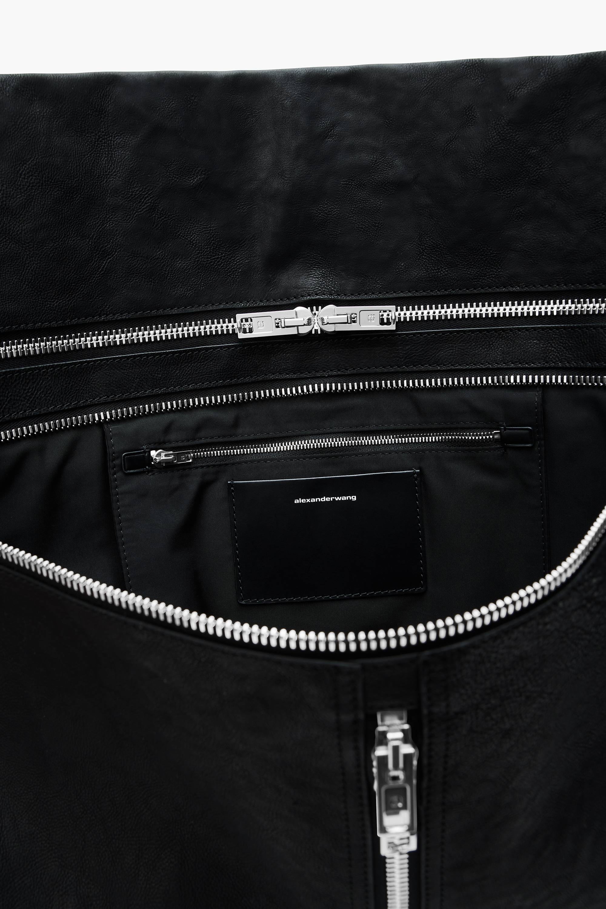 Black Large Calfskin Geo Bag - 5