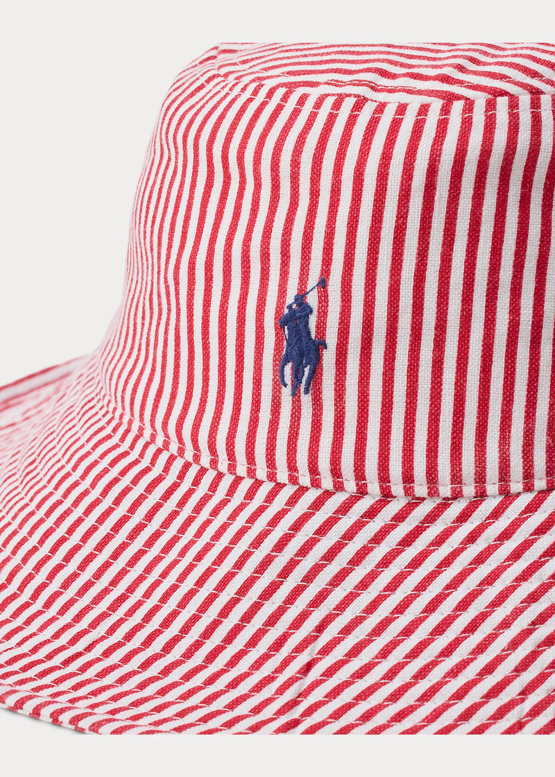 Striped Linen Sun Hat 3