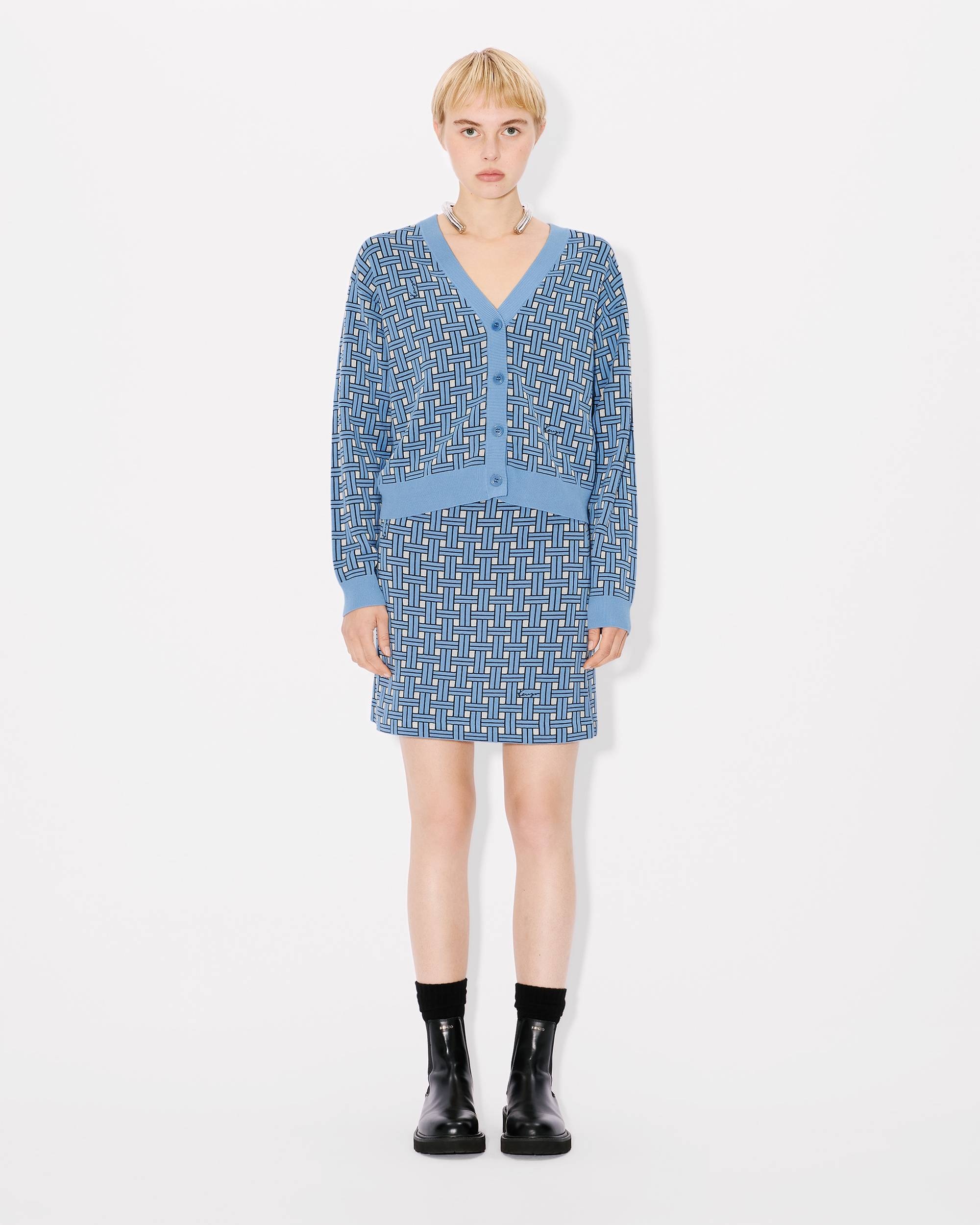 'KENZO Weave' embroidered cardigan - 5