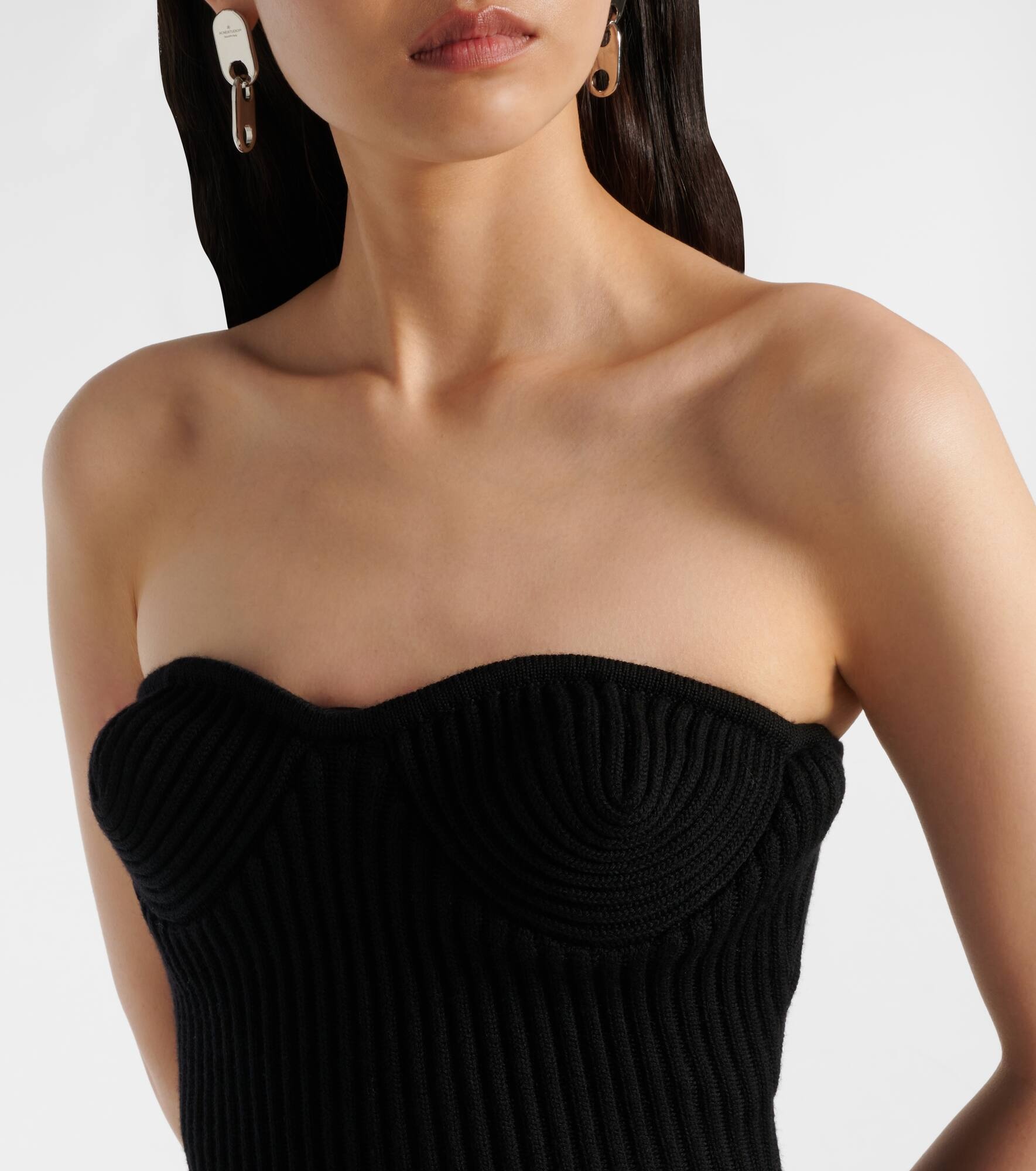 Ribbed-knit wool-blend corset - 4