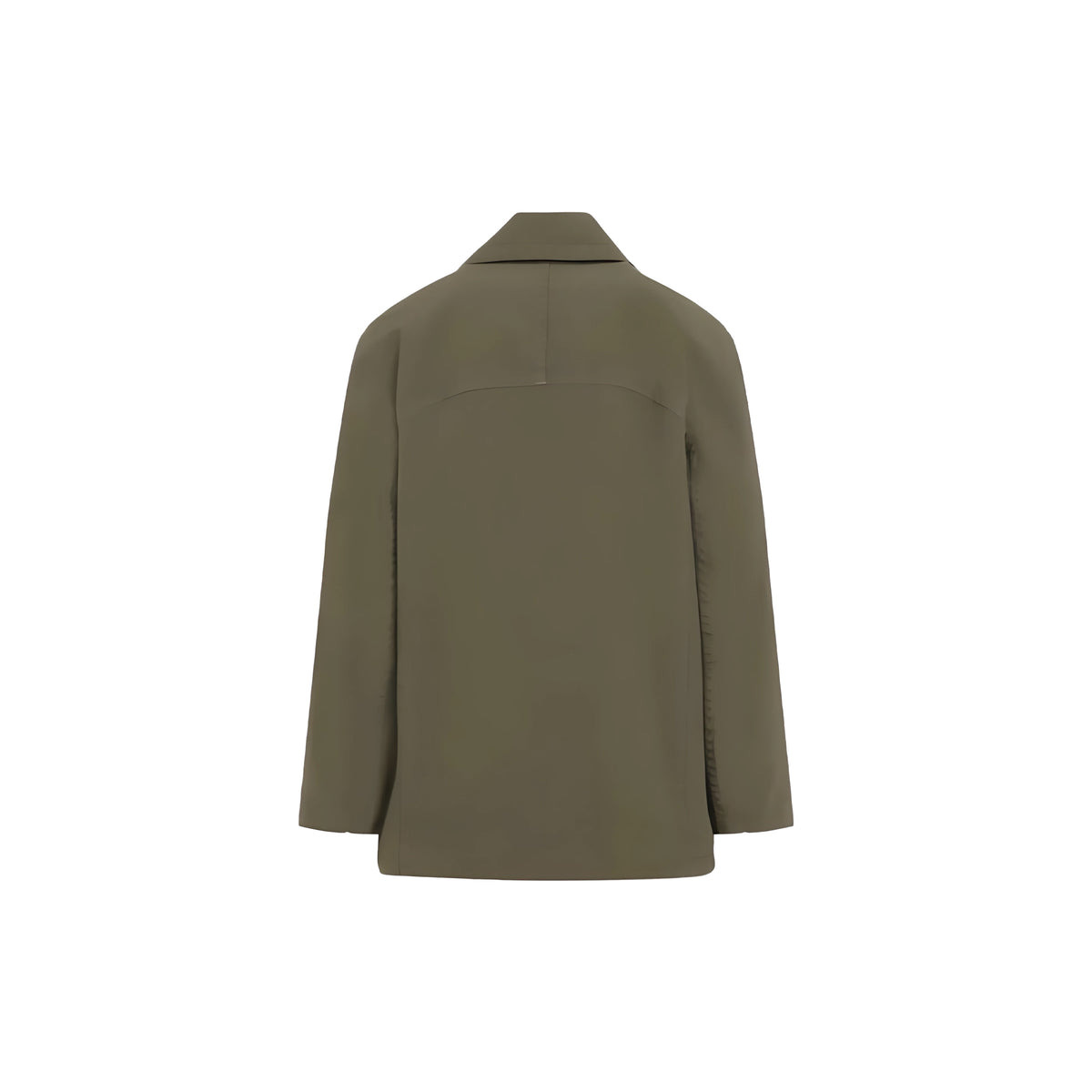 OVERSIZED DOUBLE BREASTED CROPPED COAT (GRAY) - 2