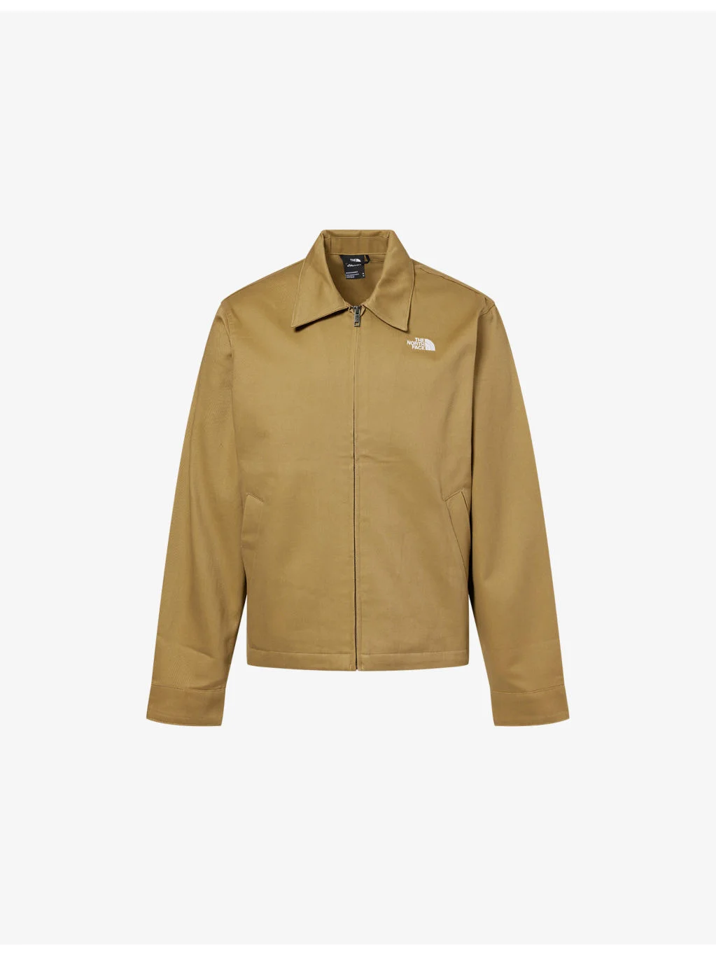 Classic-Collar Embroidered-Logo Cotton Jacket - 1