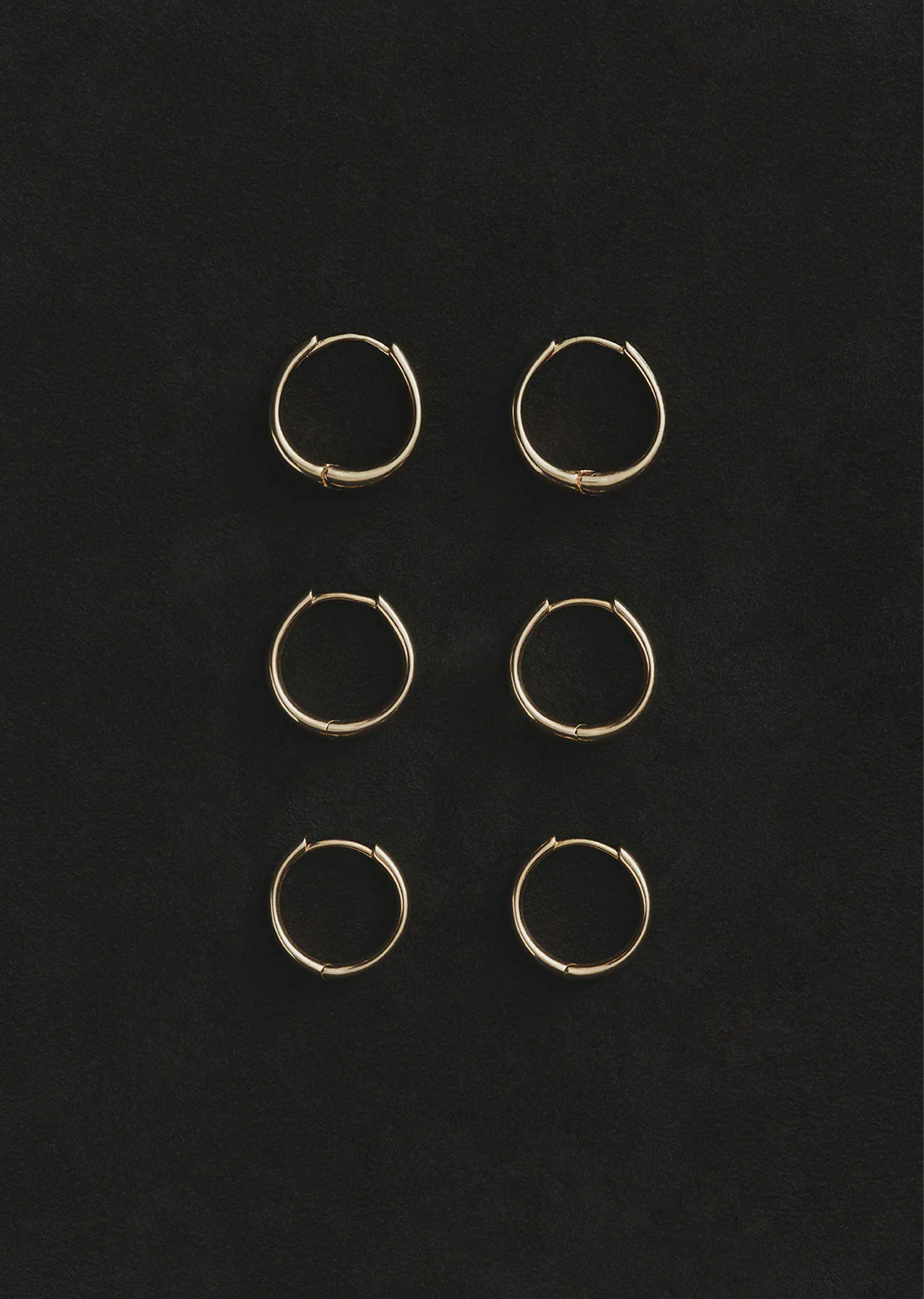 Gold Medium Intrinsic Hoops - 2