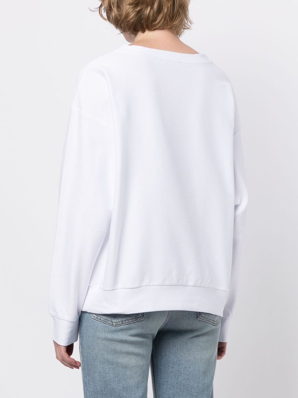 embroidered-logo sweatshirt - 4