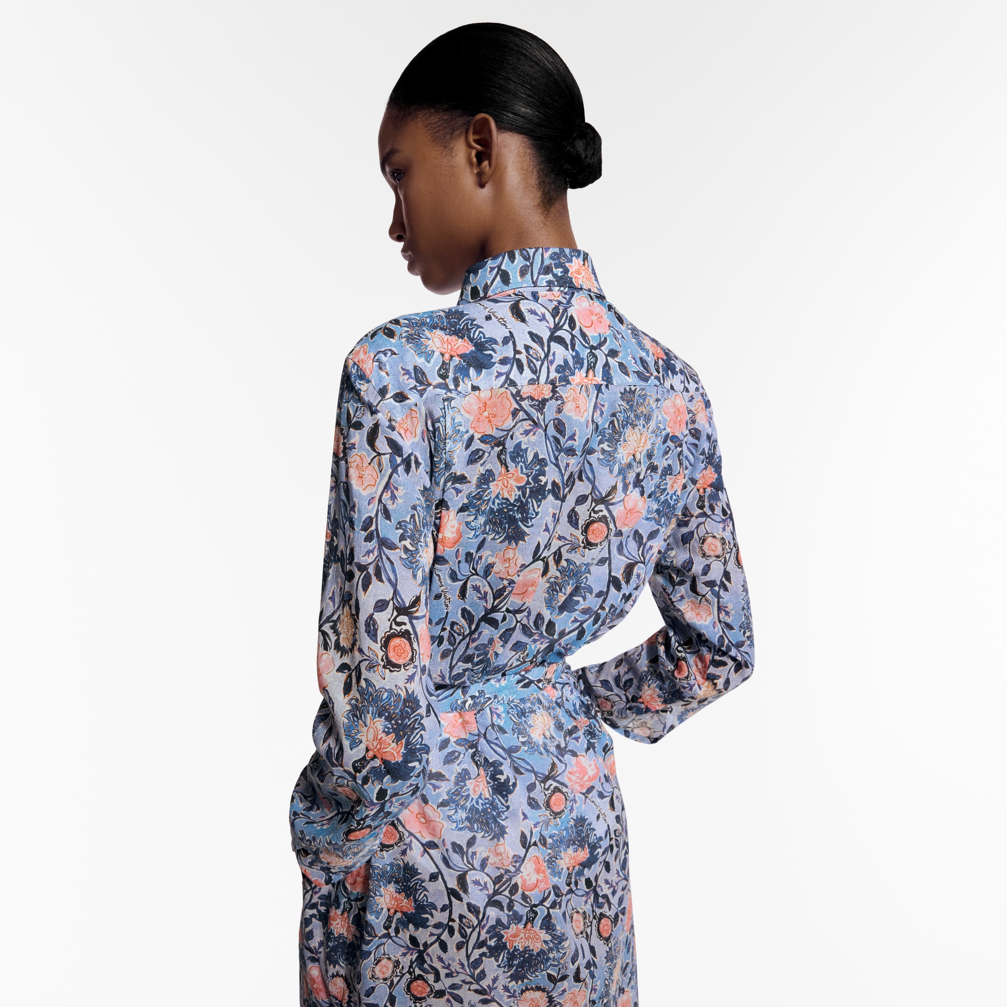 Floral Vine Shirt Dress - 5