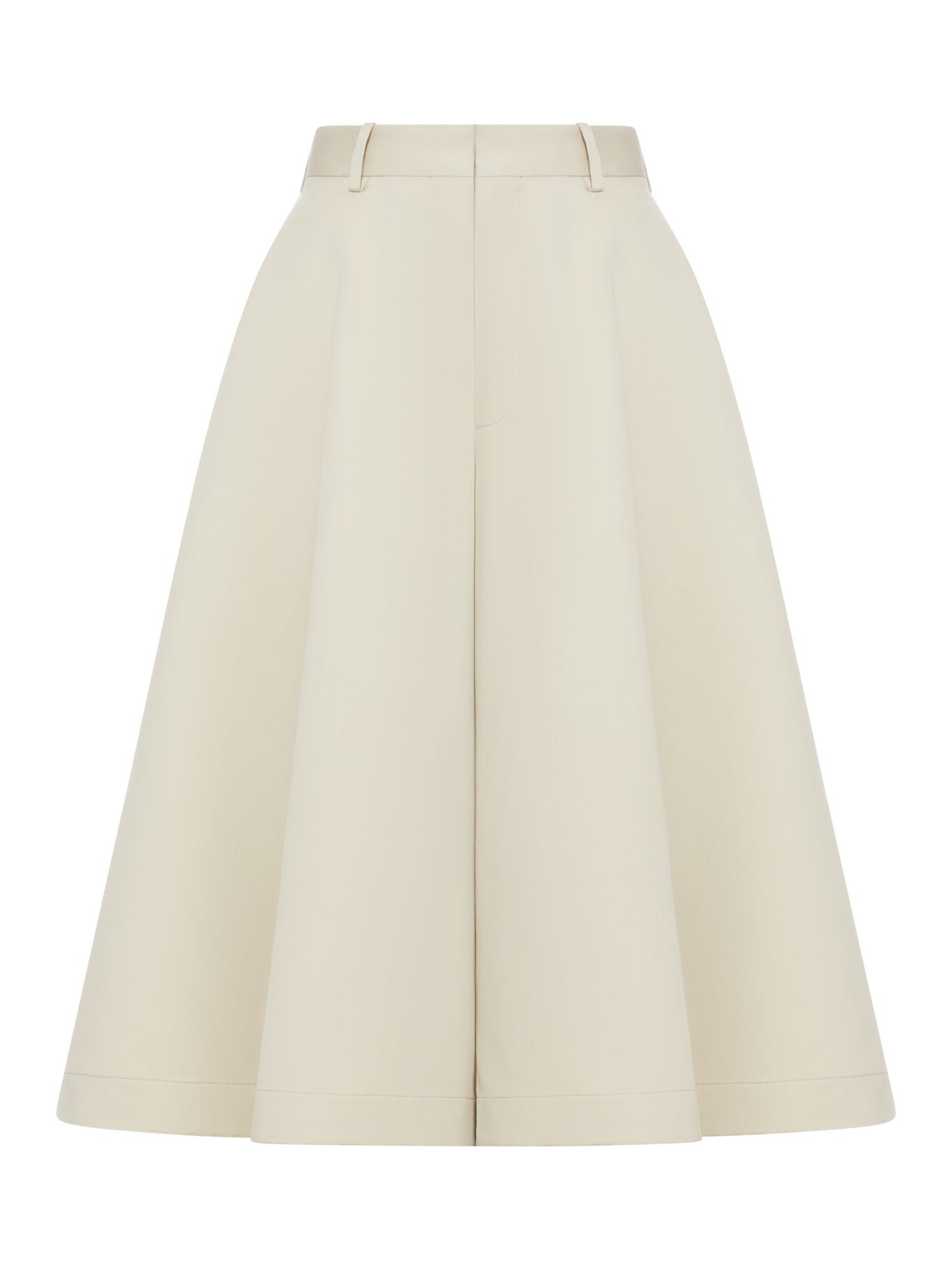 COTTON AND SILK TWILL CULOTTE PANTS - 2