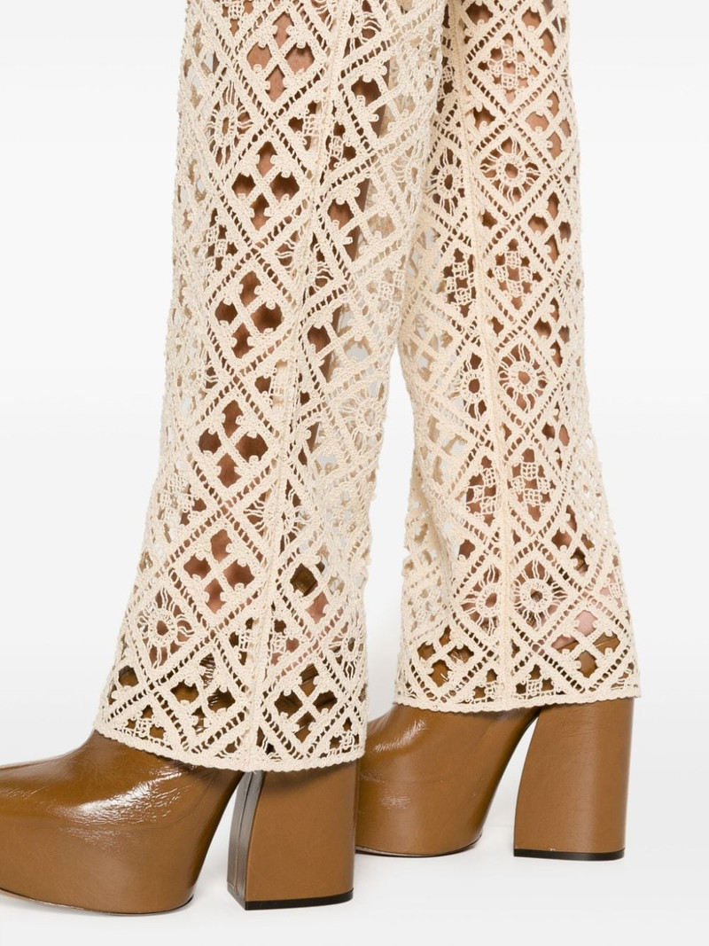 cotton-blend lace trousers 5