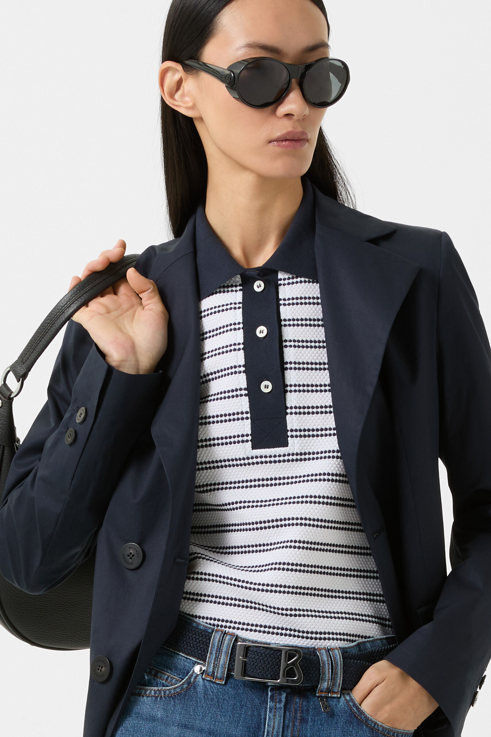 Wendy Polo shirt in Navy blue/White - 6