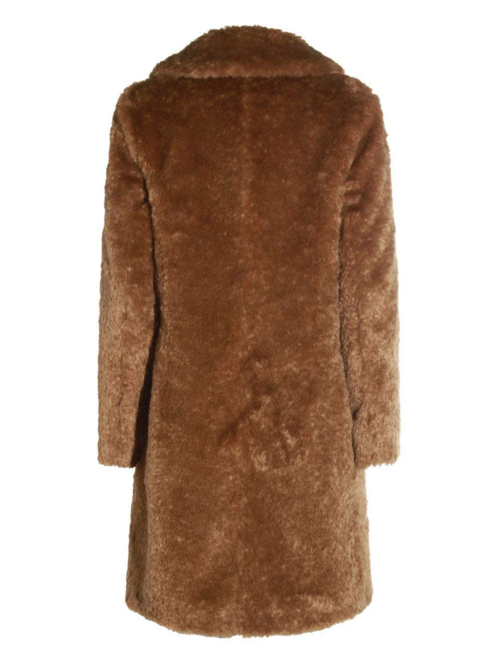 faux-fur lapel coat - 2
