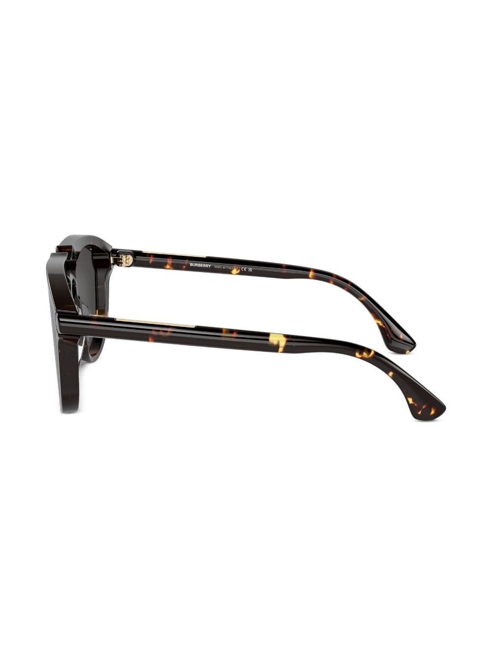 tortoiseshell-effect round-frame sunglasses - 3