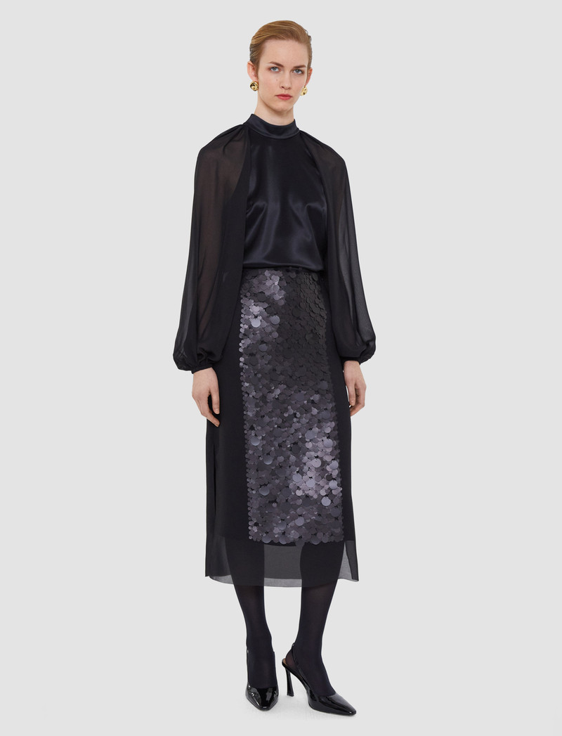 JOSEPH Cave Double Satin Blouse outlook