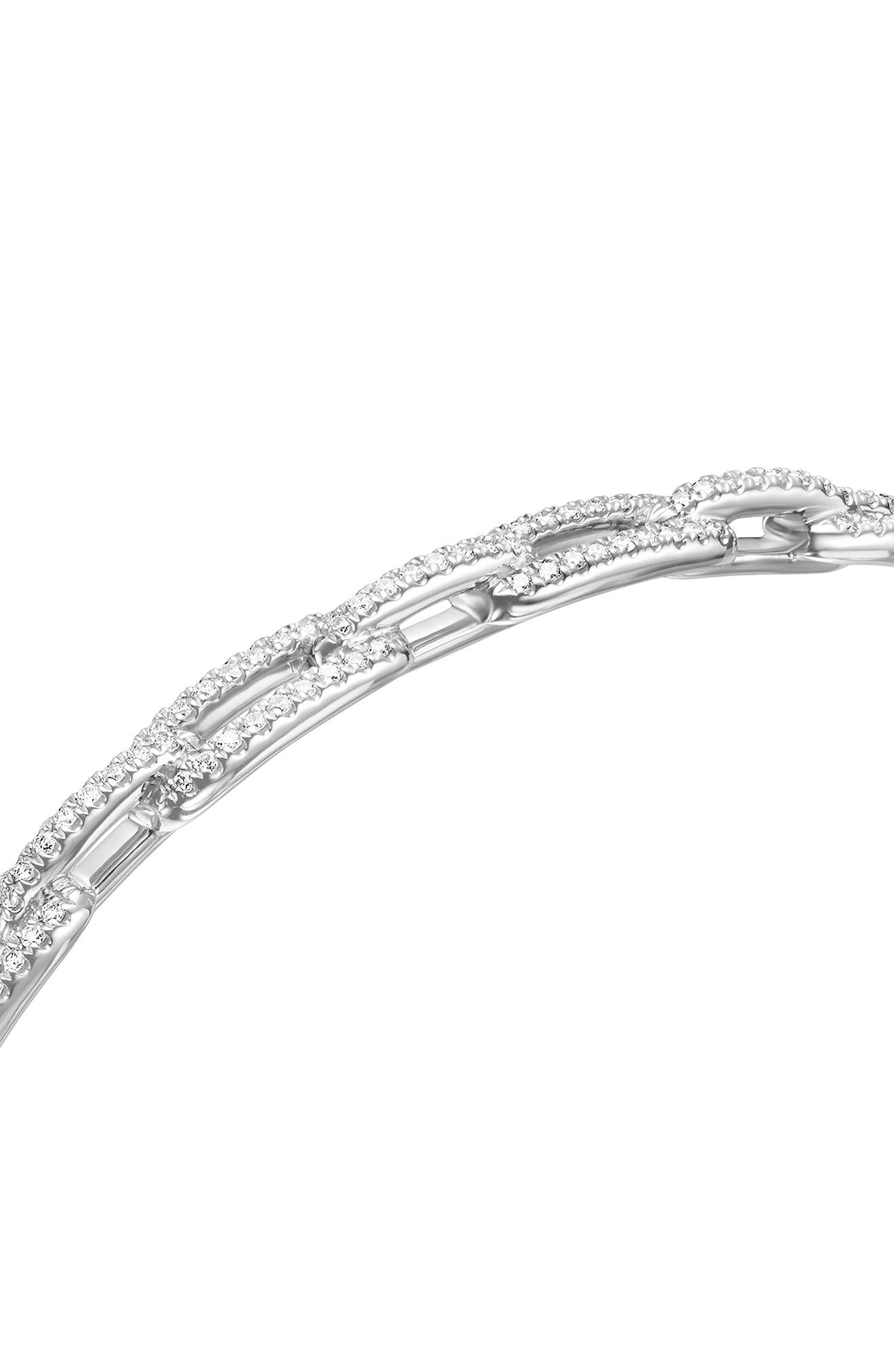 David Yurman Stax 18K Gold Chain Link Bracelet with Diamonds in White Gold at Nordstrom - 6